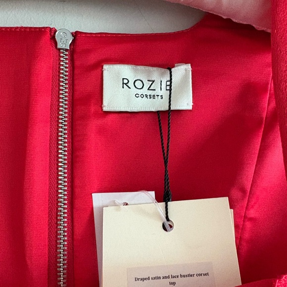 ROZIE CORSETS Draped satin and lace bustier corset top - Picture 7 of 10